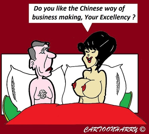 Cartoon: Chinese Business (medium) by cartoonharry tagged business,china,chinese,sambal,bed,cartoon,cartoonist,cartoonharry,dutch,toonpool