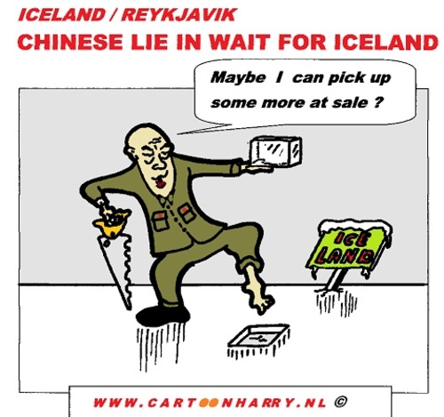 Cartoon: Chinese Want Iceland (medium) by cartoonharry tagged iceland,piece,reykjavik,cartoon,cartoonharry,cartoonist,dutch,china,toonpool