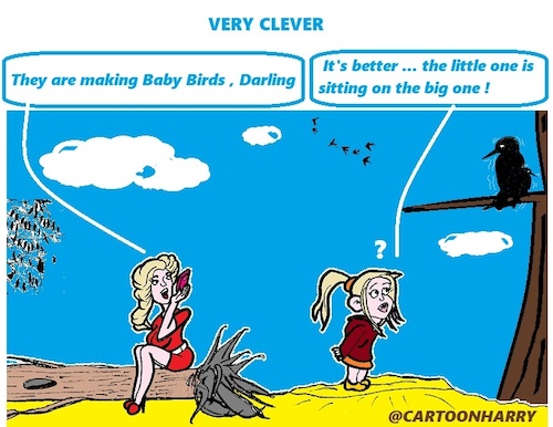 Cartoon: Clever (medium) by cartoonharry tagged clever,girl