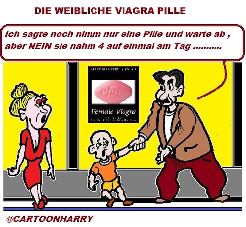 Cartoon: Die Pille (medium) by cartoonharry tagged pille