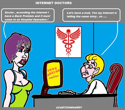 Cartoon: Doctors (medium) by cartoonharry tagged internet,doctors