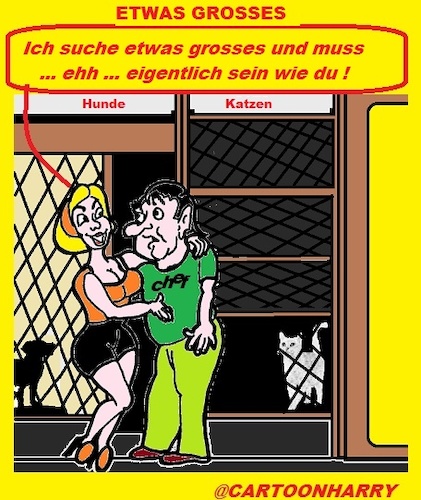 Cartoon: Einen Grossen (medium) by cartoonharry tagged tieren,chef,gross