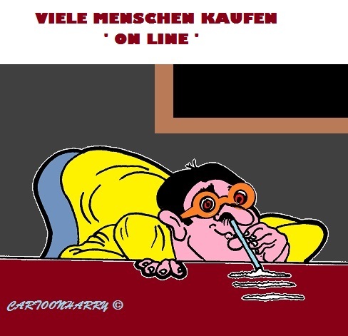 Cartoon: Einkaufen (medium) by cartoonharry tagged einkaufen,online