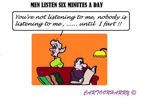 Cartoon: Fart (medium) by cartoonharry tagged men,wife,listen,fart