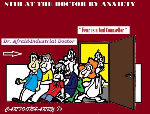 Cartoon: Fear For Job (medium) by cartoonharry tagged fear,job,result,busy,doctor,cartoon,catoonist,cartoonharry,dutch,toonpool