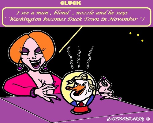 Cartoon: Fortune-Telling (medium) by cartoonharry tagged usa,fortunetelling,trump,duck