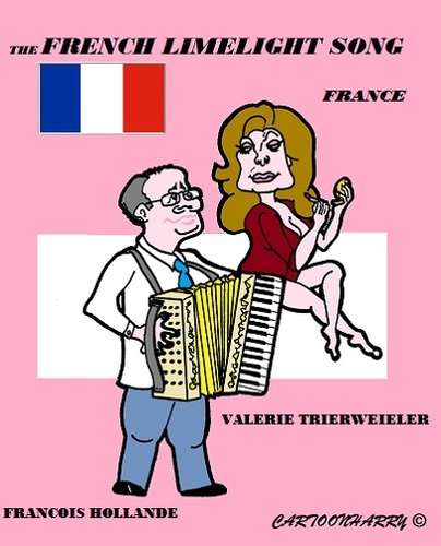 Cartoon: France (medium) by cartoonharry tagged hollande,trierweiler,accordeon,pinup,vips,famous,politicians,cartoons,cartoonists,cartoonharry,dutch,toonpool