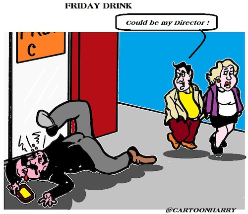Cartoon: Friday (medium) by cartoonharry tagged cartoonharry