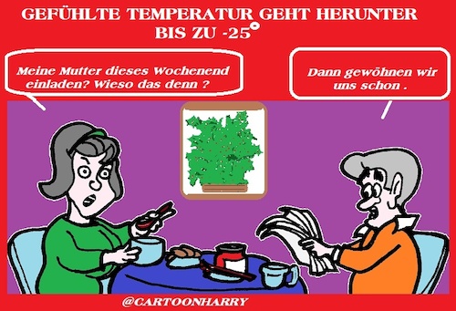 Cartoon: Gefühlte Temperatur (medium) by cartoonharry tagged temperatur,cartoonharry