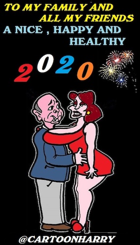 Cartoon: Happy 2020 (medium) by cartoonharry tagged happy2020,cartoonharry