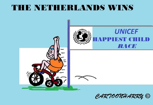 Cartoon: Happy Children (medium) by cartoonharry tagged happy,children,unicef,holland,cartoons,cartoonists,cartoonharry,dutch,toonpool