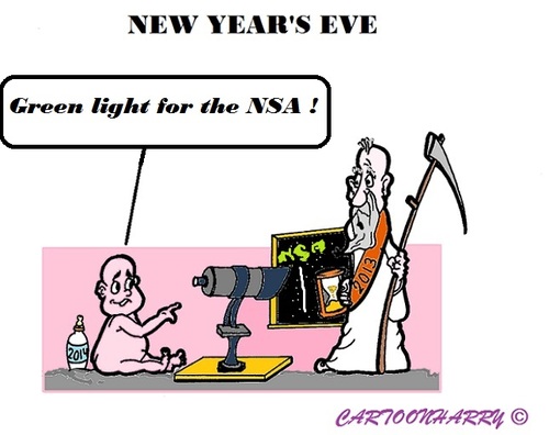 Cartoon: Happy New Year (medium) by cartoonharry tagged happy,newyear,nsa