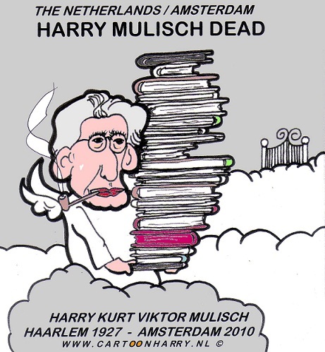 Cartoon: Harry Mulisch (medium) by cartoonharry tagged mulisch,dead,writer