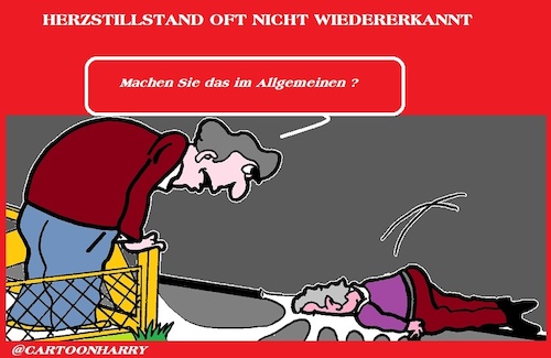 Cartoon: Herzstillstand (medium) by cartoonharry tagged herzstillstand,cartoonharry