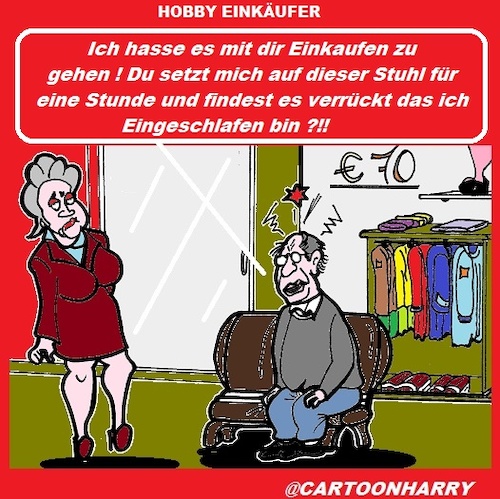 Cartoon: Hobby (medium) by cartoonharry tagged hobby,einkaufen