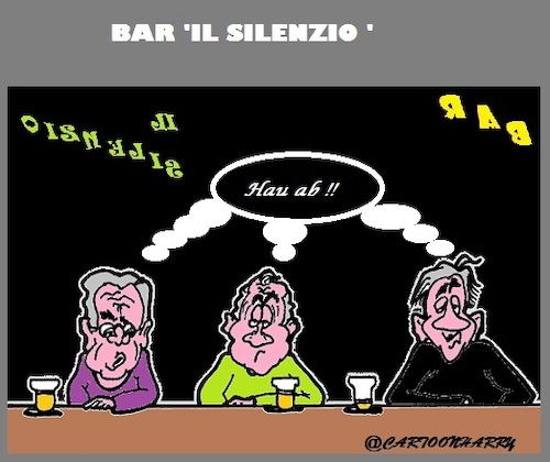 Cartoon: Il Silenzio (medium) by cartoonharry tagged ruhe,bar