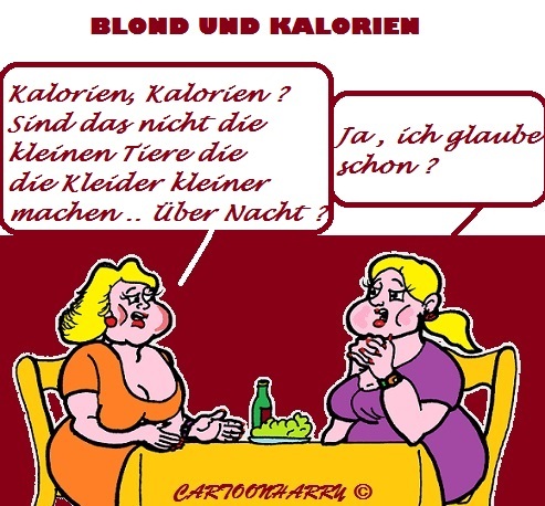 Cartoon: Immer Wieder (medium) by cartoonharry tagged immer,blond,kalorien