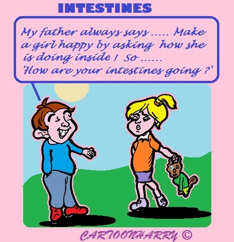 Cartoon: Intestines (medium) by cartoonharry tagged children,intestines,inside,daddy