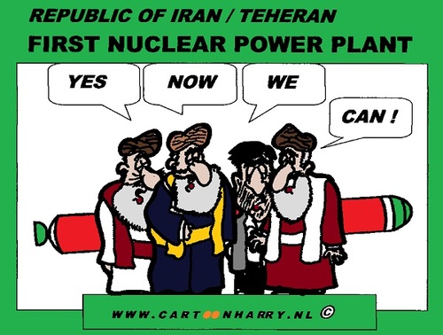 Cartoon: Iran Nuclear Power Plant (medium) by cartoonharry tagged powerplant,nuclear,iran,rocket,cartoon,cartoonharry,cartoonist,dutch,toonpool