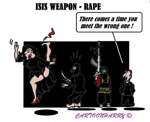 Cartoon: ISIS Weapon (medium) by cartoonharry tagged iraq,isis,is,weapon,rape