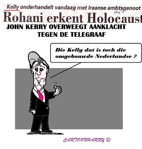 Cartoon: John Kerry (medium) by cartoonharry tagged kerry,kelly,telegraaf