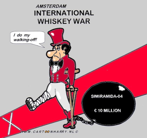 Cartoon: Johnnie Walker (medium) by cartoonharry tagged johnniewalker,out,end,cartoonharry