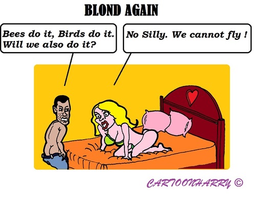 Cartoon: Just do it (medium) by cartoonharry tagged birds,bees,erotic,blond