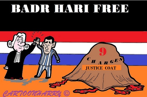 Cartoon: Justice Error (medium) by cartoonharry tagged badr,hari,badrhari,free,error,justice,netherlands,charges,cartoon,cartoonharry,cartoonist,dutch,toonpool