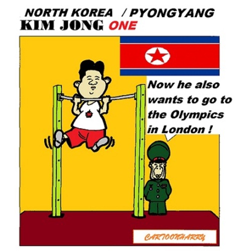Cartoon: Kim Jung One (medium) by cartoonharry tagged olympics,london,kim,jungun,northkorea,leader,cartoon,cartoonist,cartoonharry,dutch,toonpool