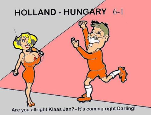 Cartoon: Klaas Jan (medium) by cartoonharry tagged huntelaar,bank,soccer,dreamy,dutch,cartoonharry