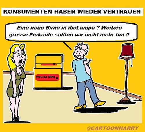 Cartoon: Konsumenten (medium) by cartoonharry tagged konsumenten,vertrauen
