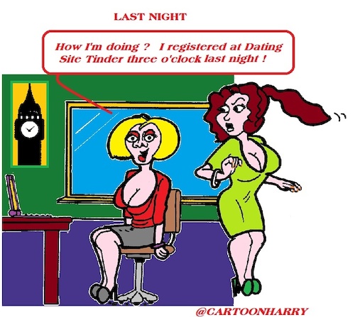 Cartoon: Last Night (medium) by cartoonharry tagged cartoonharry
