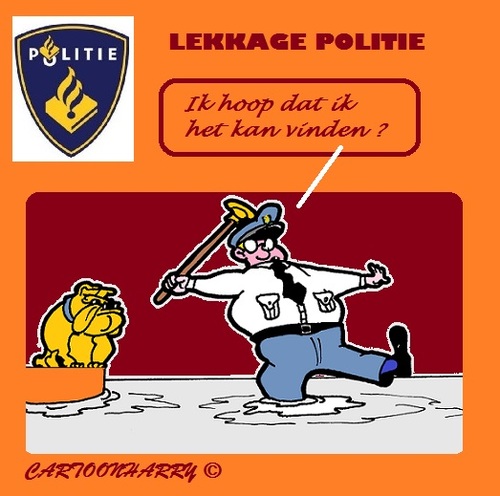 Cartoon: Lekkage (medium) by cartoonharry tagged politie,holland,nederland,lekkage
