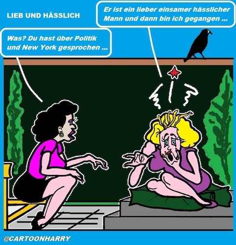 Cartoon: Lieb und Hässlich (medium) by cartoonharry tagged mädchen,lieb,hässlich