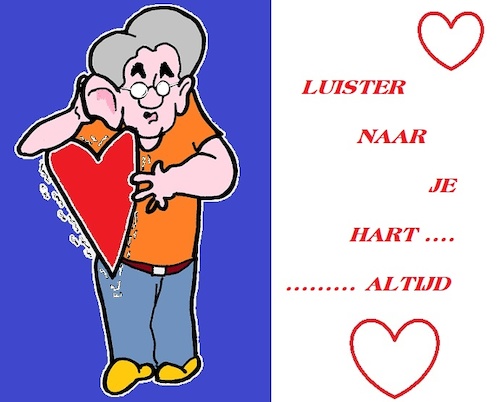 Cartoon: Luister (medium) by cartoonharry tagged luister,hart