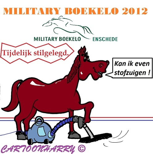 Cartoon: Military Boekelo 2012 (medium) by cartoonharry tagged military,2012,paard,stofzuigen,boekelo,enschede,cartoon,cartoonist,dutch,cartoonharry,toonpool
