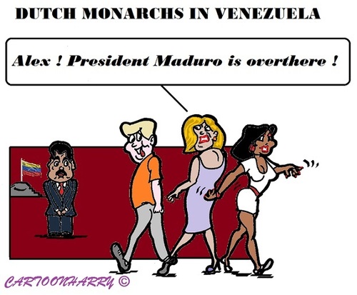 Cartoon: Monarchs (medium) by cartoonharry tagged venezuela,alex,maxima,maduro,latina