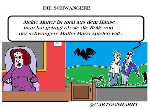Cartoon: Mutter Maria (medium) by cartoonharry tagged cartoonharry