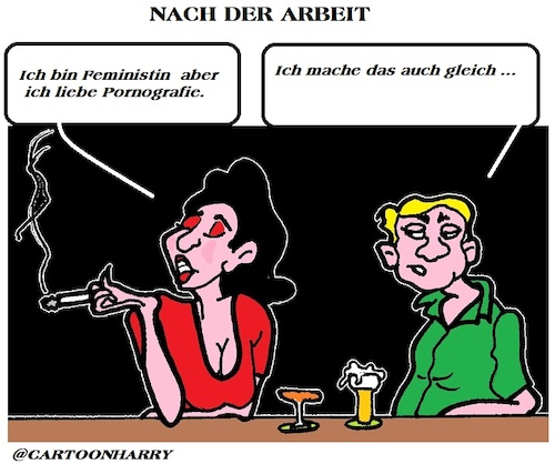 Cartoon: Nach der Arbeit (medium) by cartoonharry tagged arbeit,cartoonharry