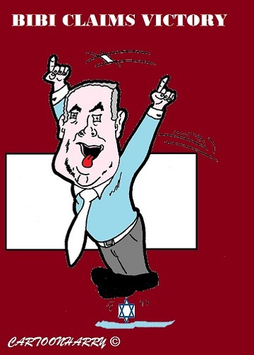 Cartoon: Netanyahu (medium) by cartoonharry tagged premier,israel,netanyahu,bibi,caricature,cartoon,cartoonist,cartoonharry,dutch,toonpool