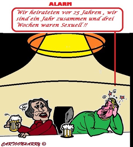 Cartoon: Nur 3 Wochen (medium) by cartoonharry tagged jahren,verheiratet,monate,wochen,sexuell