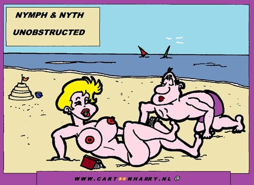 Cartoon: Nymph and Nyth (medium) by cartoonharry tagged girls,nude,nymph,cartoon,cartoonharry,cartoonist,dutch,toonpool