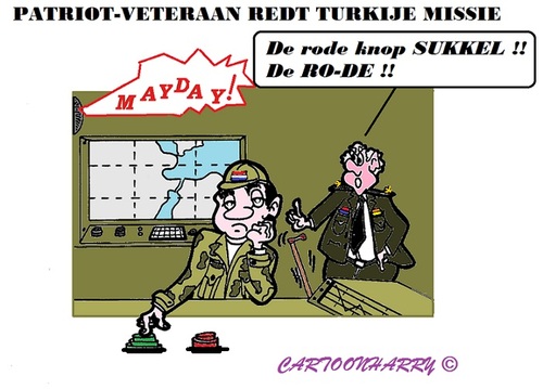 Cartoon: Patriot Redder (medium) by cartoonharry tagged turkije,patriot,redder,missie