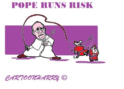 Cartoon: Pope Francis (medium) by cartoonharry tagged pope,francis,cartoonharry,risk,toonpool