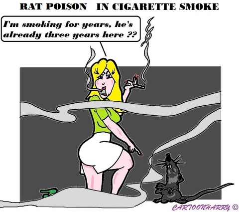 Cartoon: Rat Poison (medium) by cartoonharry tagged ratpoison,smoke,cigarettes