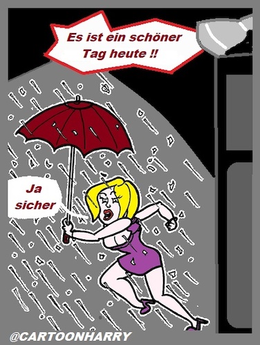 Cartoon: Regnerisch Schneierig (medium) by cartoonharry tagged wetter