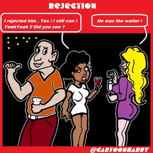 Cartoon: Rejection (medium) by cartoonharry tagged rejection,waiter
