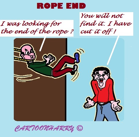 Cartoon: Rope End (medium) by cartoonharry tagged humor,rope,end,fix,find