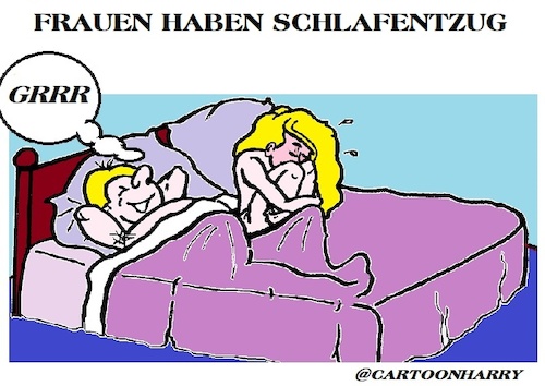 Cartoon: Schlafentzug (medium) by cartoonharry tagged schlafentzug,mann,frau