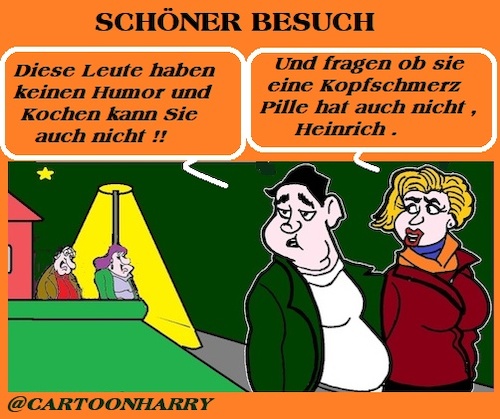 Cartoon: Schöner Besuch (medium) by cartoonharry tagged besuch,cartoonharry